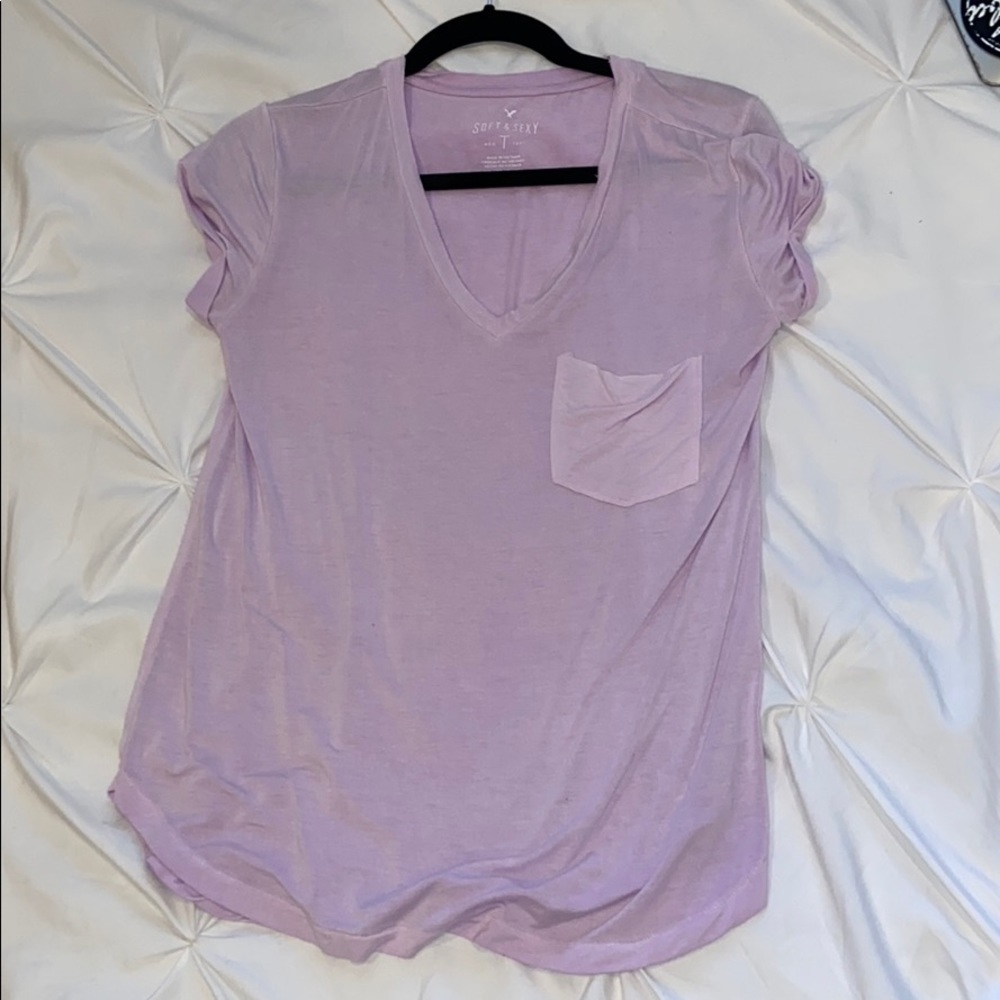 American Eagle V-Neck Pocket Tee